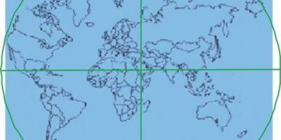 Mapa ng Kaaba ay sa gitna ng ang mundo 