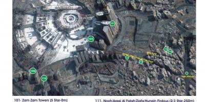 Mapa ng kubri Makkah