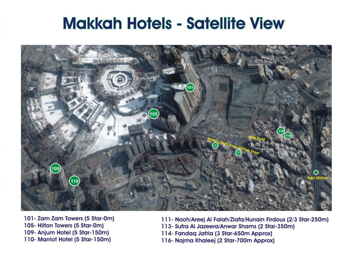 mapa ng kubri Makkah