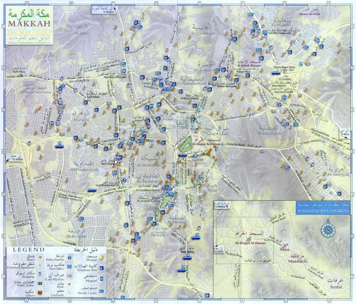  mapa ng Makkah ng ziyarat lugar