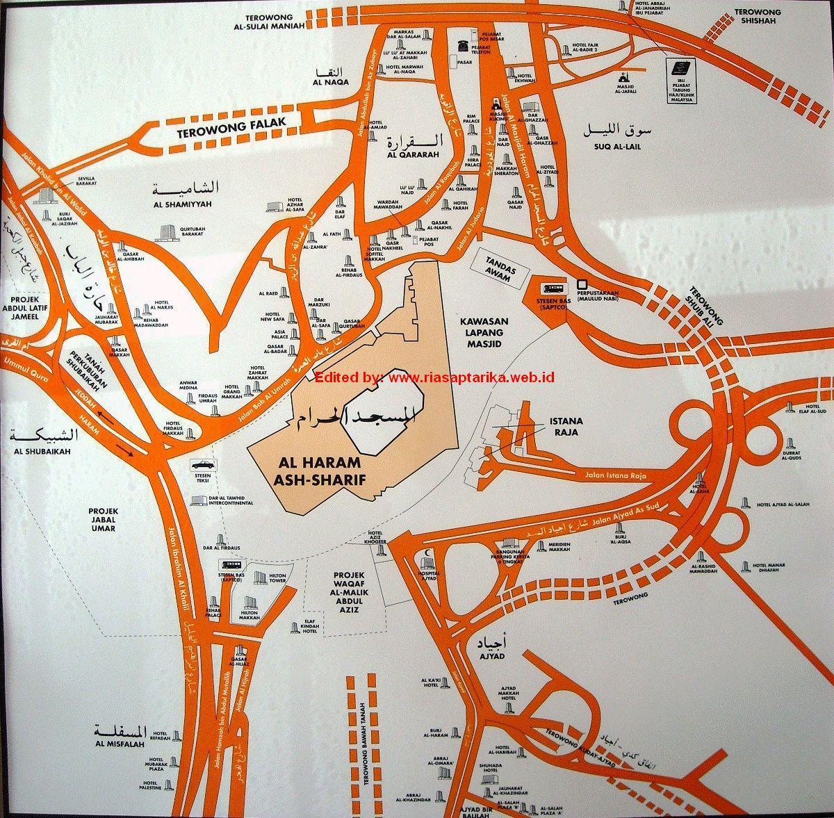 mapa ng misfalah Makkah mapa