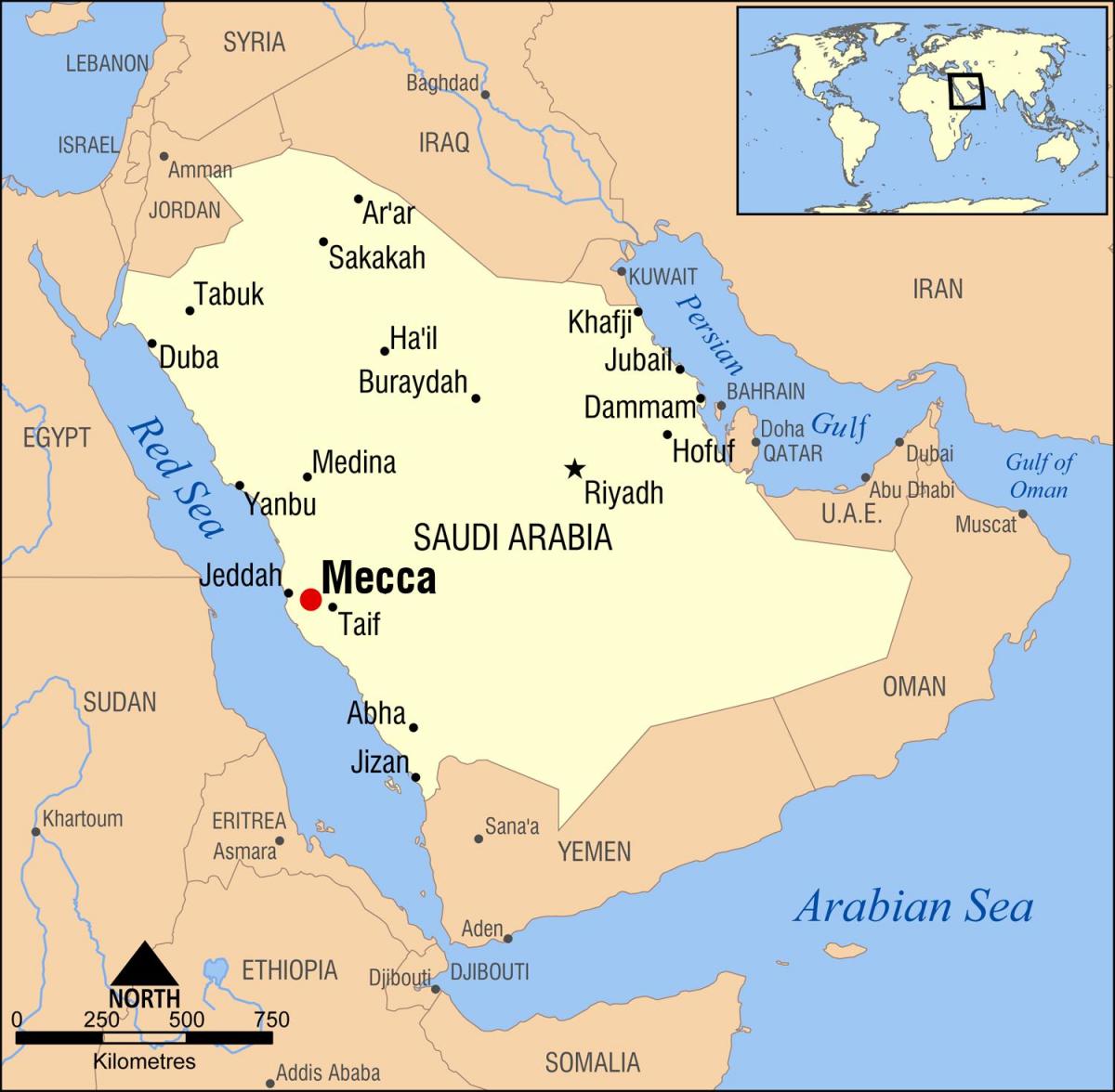 mapa ng swissotel Makkah mapa